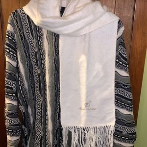 Cream colored alpaca scarf